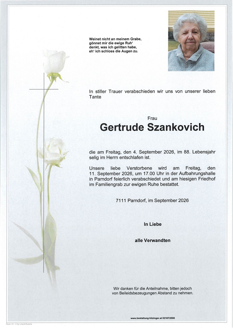 Parte Gertrude Szankovich